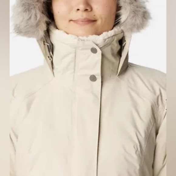 🐢 NWT Columbia Women’s Icelandite Turbodown Jacket Cream XL - Picture 5 of 17